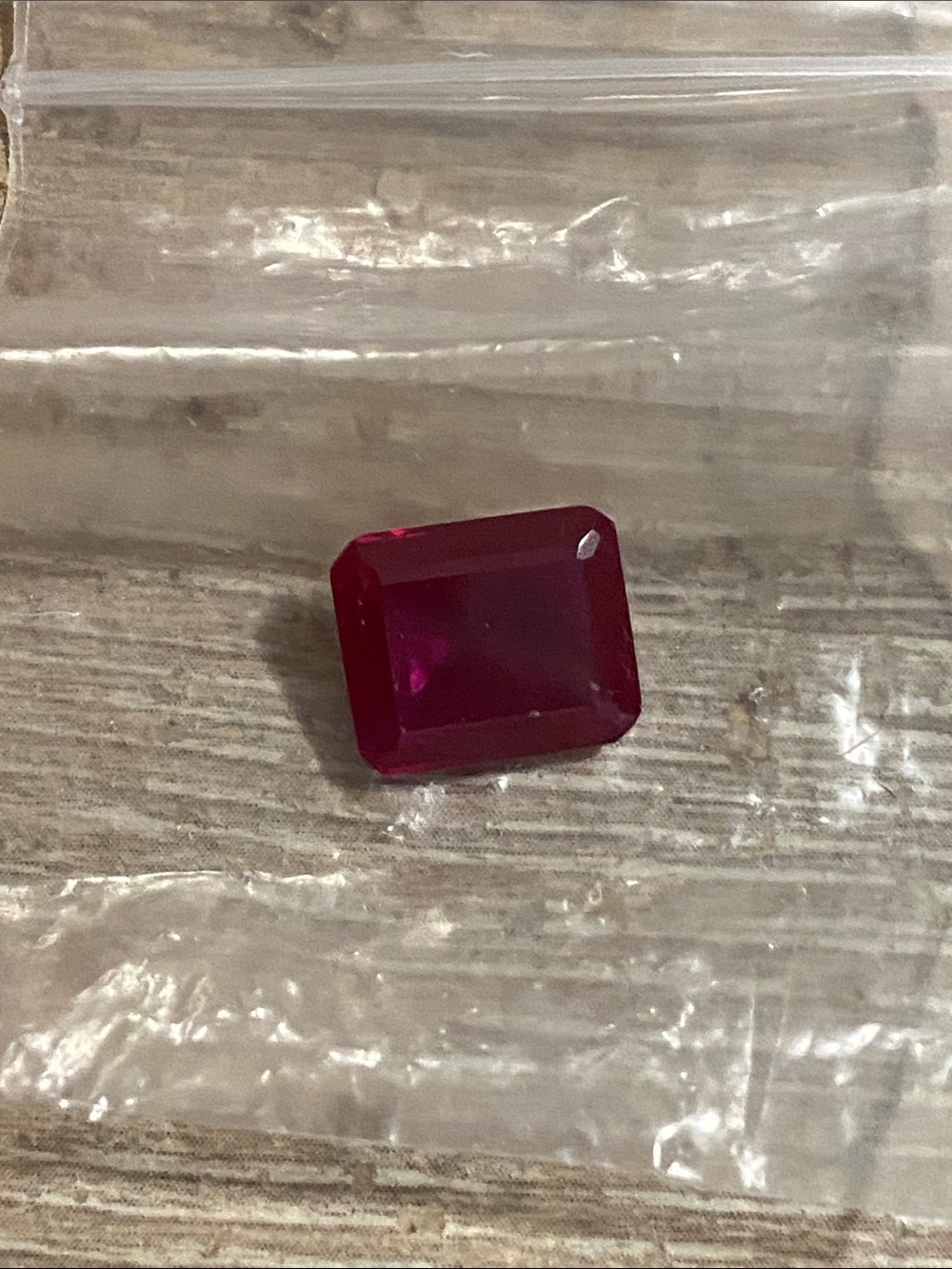 Faceted Rectangular Red Pink Gemstone (Ruby) Accent for Women’s Jewelry